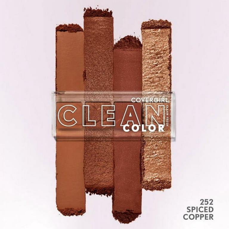 COVERGIRL Clean Color Eyeshadow, Fresh Copper, Spiced 252 Clean 0.14 oz