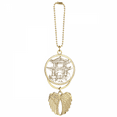 thumbnail image 1 of China Landmark Wood Sketch Car Keychain Angel Wing Pendant, 1 of 4