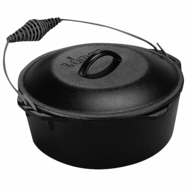 Lodge, Cast Iron Dutch Oven, 9 Quart, Seasoned for Campfire & Oven