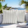 thumbnail image 3 of Modern Simple Art Outdoor Pillow Covers 24x24 Inch Throw Pillow Covers Set of 2 Waterproof Decorative Pillow Cases Blue Vertical Stripes Pattern Beige Cushion Covers for Patio Furniture Garden Couch, 3 of 8