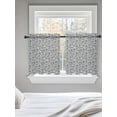 thumbnail image 5 of Light Blue Floral Tier Curtains 36 Inch Length,Sheer Curtains for Bedroom Living Room Window Rustic Vintage Flowers Botanical Spring Small Half Window Kitchen Curtains & Drapes 27.5"x36" 2 Panels, 5 of 6