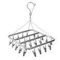 thumbnail image 3 of Clothes Hanger, Clothes Drying Rack  Rotatable With 26 Spring Clips For Outdoor For Balcony For Bedroom, 3 of 8