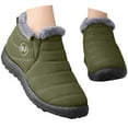 thumbnail image 3 of Gyexs Mens Snow Boots Size 7, Winter Shoes Women Wide Width, Lightweight, Hook & Loop, Rain, Composite Toe, Outerwear, Green, Size 7.5, 3 of 8