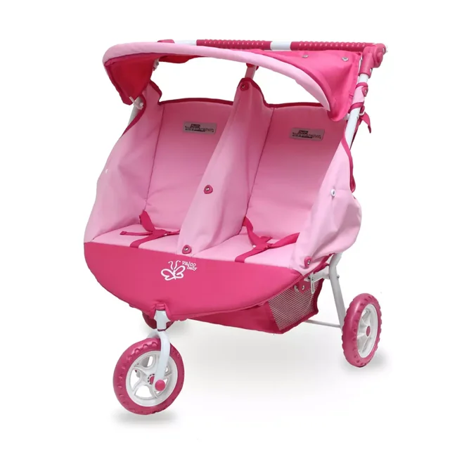 Valco Baby - Poussette pour Poupée Mini Twin Marathon (Papillon Rose)