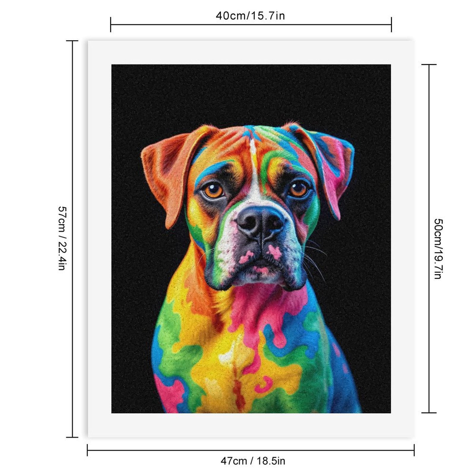 Paint by Numbers Kit for Adults, Colorful Canine Portrait Art Paint by Numbers, Easy Paint by Numbers Kit for Adults Beginner, DIY Adult Paint by Number Kits on Canvas, 12x16in Home Decor