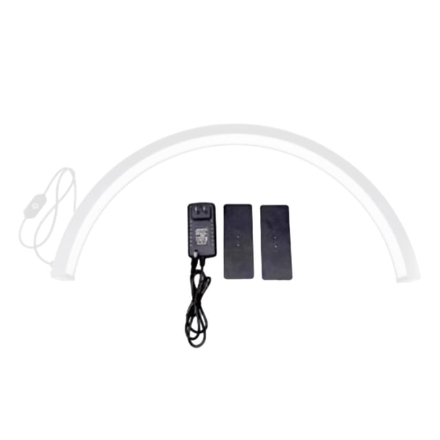 Lámpara de escritorio para uñas en forma de media luna, fácil de usar, lámpara de escritorio para técnicos de uñas, luz para pestañas para spa, cejas y pestañas. blanco