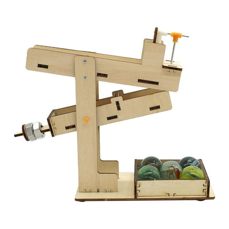 Wood Science Experiment Set DIY Assemble Intellectual Technology Toy Learning Fun Trackball Toys Projects Girl Kids Boy