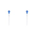 thumbnail image 3 of 2pcs 10ml Glass Scale Line Dropper Pipette Accessories Dose Multifunctional Calibrated Lab Dropper Dropping Pipet Blue Rubber Head Pipettors, 3 of 9