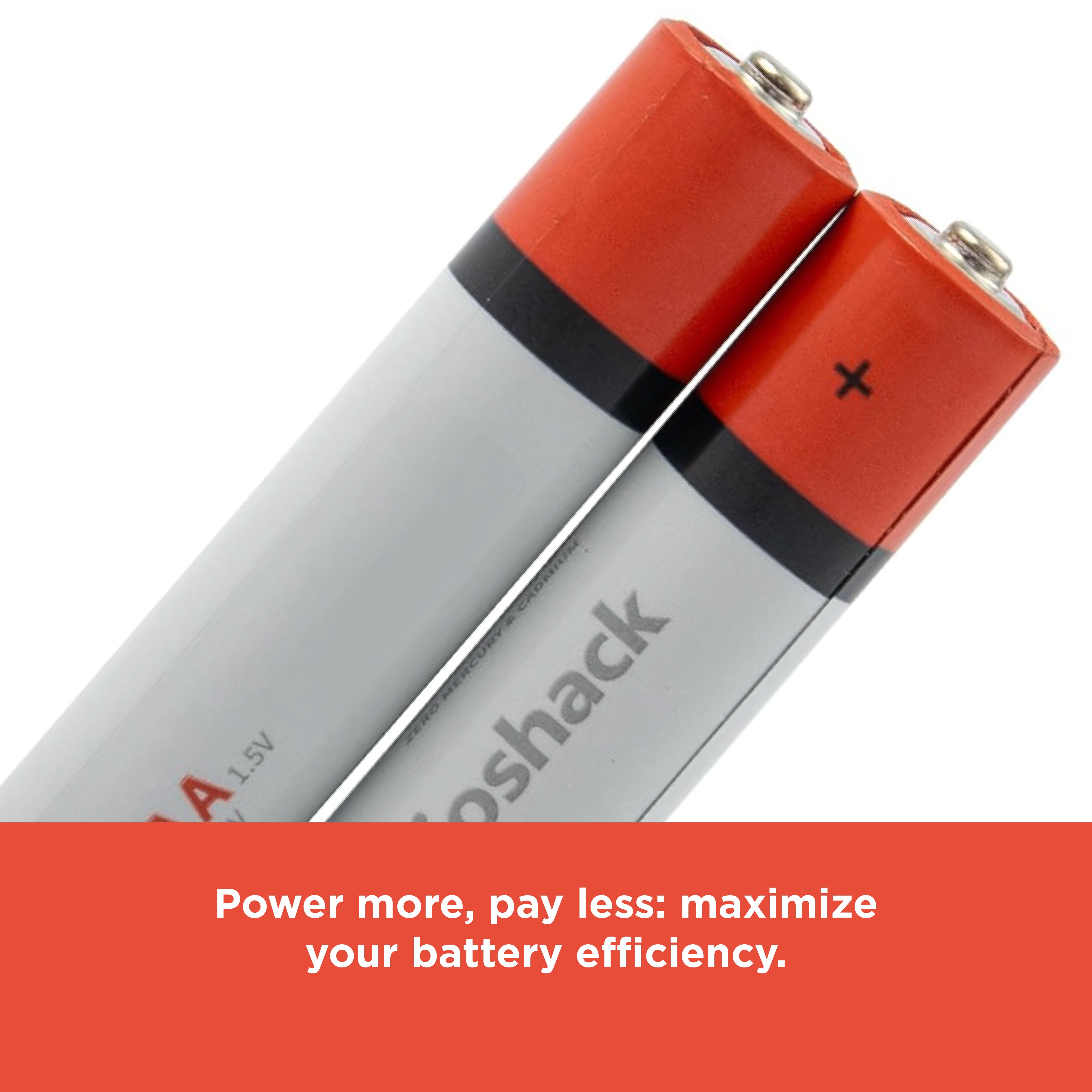 RadioShack AAA Alkaline Batteries 40-Pack – 1.5V, 850mAh, 10-Year Storage Warranty, Mercury & Cadmium Free