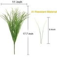 thumbnail image 3 of PPKVUFD 3 Bundles Artificial Wheat Grass Fake Plants, Outdoor UV Resistant Faux Shrubs Bushes Plant Green Onion Grass Artificial Greenery Tall Stems for Indoor Outdoor Office Home Decor, 3 of 6