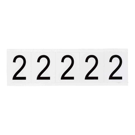 Brady Number Label 1-15in.H Character Vinyl PK5 9714-2