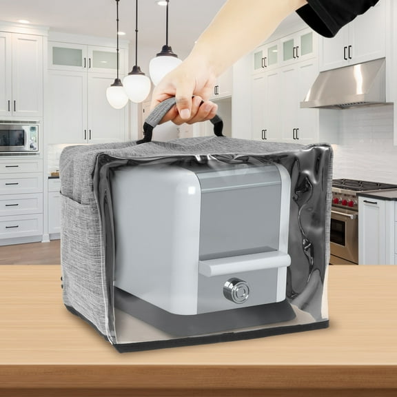 Toaster Cover with 4 Pockets and Top Handle Oxford Cloth Air Fryer Cover Waterproof Kitchen Dust Cover Dustproof Microwave Oven Dust Cover Protective Appliance Dust Cover for Air Fryer Toaster Oven