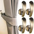 thumbnail image 1 of UBIUO 4 Pieces Curtain Holdback,Wall Mounted Hooks Drapery Tiebacks with Screws Metal Decorative Curtain Holdbacks Decorative Window Drapery Holder Cu, 1 of 4