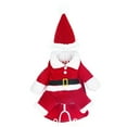 thumbnail image 2 of STHRGFHY Dog christmas costume,Pet Christmas Costumes Dog Suit with Cap Santa Claus Suit Dog Hoodies Cat Xmas Costumes,dog santa costume,dog christmas outfit(Red L), 2 of 8