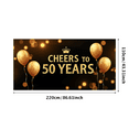 thumbnail image 3 of LUUFILx Golden 50th Anniversary Balloon Backdrop Banner Party Supplies Birthday Celebration Decorations Photography Props Years Background, 3 of 9