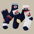 thumbnail image 2 of NOLDARES Toddler Kids Mid Calf Cotton Socks, Stain-Resistant Breathable for Boys Girls All-Season School & Play 5-Pairs, 2 of 8