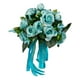 thumbnail image 1 of Ramo de novia, ramo de novia de mano, centro de mesa con flores de mano para novia, Azul, 1 of 9