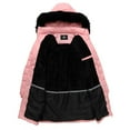 thumbnail image 6 of Winter Coat for Women Windproof Thickened Fleece Lined Down Jacket Waterproof Puffer with Removable Hood, Pink XXL, 6 of 8