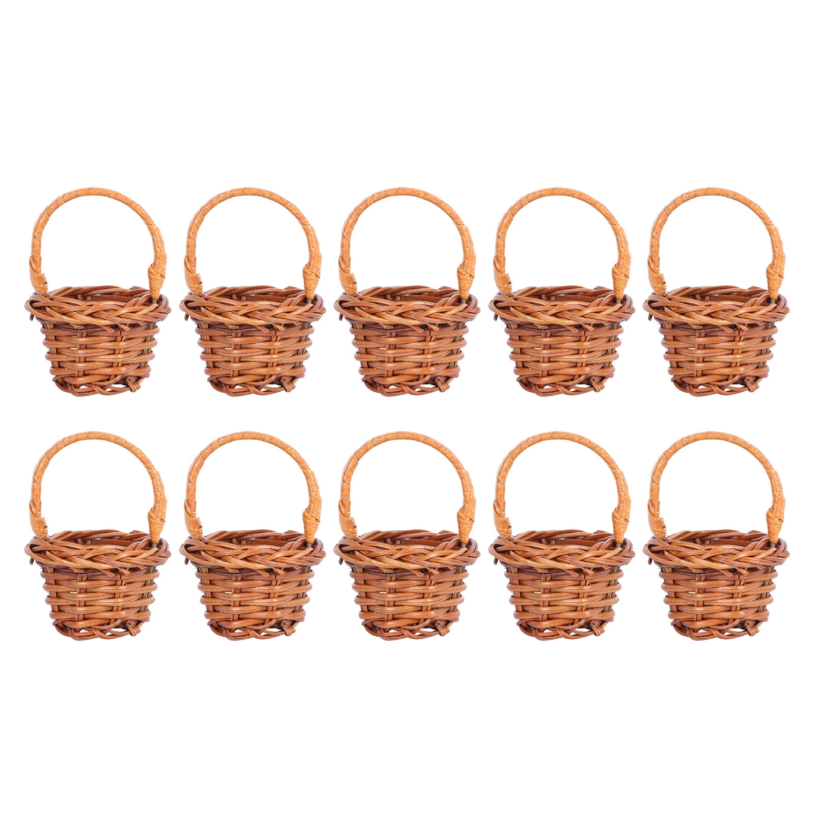Frcolor Basket Mini Baskets Flower Small Woven Wicker Miniature Picnic