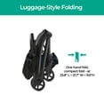 thumbnail image 4 of Mompush Lithe, Lightweight Stroller, Compact One-Hand Fold Luggage-Style Travel Stroller for Airplane Friendly, Reclining Seat and XL Canopy, with Rain Cover & Travel Carry Bag & Cup Holder, 4 of 5