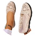 thumbnail image 3 of Fashion On Flat Comfortable Fishnet Hollow Out Casual Shoes Breathable Lightweight Walking Sneakers Non Outdoor Daily Wear Ladies Footwear, 3 of 9