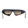 thumbnail image 2 of Lunettes de Soleil Asymétriques Plates Funky 80s Disco Bleu Marron Tortue Marron, 2 of 4