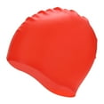 thumbnail image 1 of Uxcell Gorro de Natación de Silicona 1-Pack para Mujeres y Hombres, Sombrero de Natación Impermeable No Deslizante Duradero [Rojo], 1 of 6