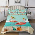 thumbnail image 1 of Erosebridal Tropical Flamingo Coverlet Set Twin, Wild Animal Bedding Set, Summer Beach Decor, Microfiber 2pcs, 1 of 5