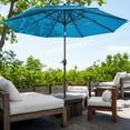 thumbnail image 2 of Pure Garden 10 ft Patio Umbrella - 3-Tier Outdoor Sunshade with Tilt, Blue, 2 of 16