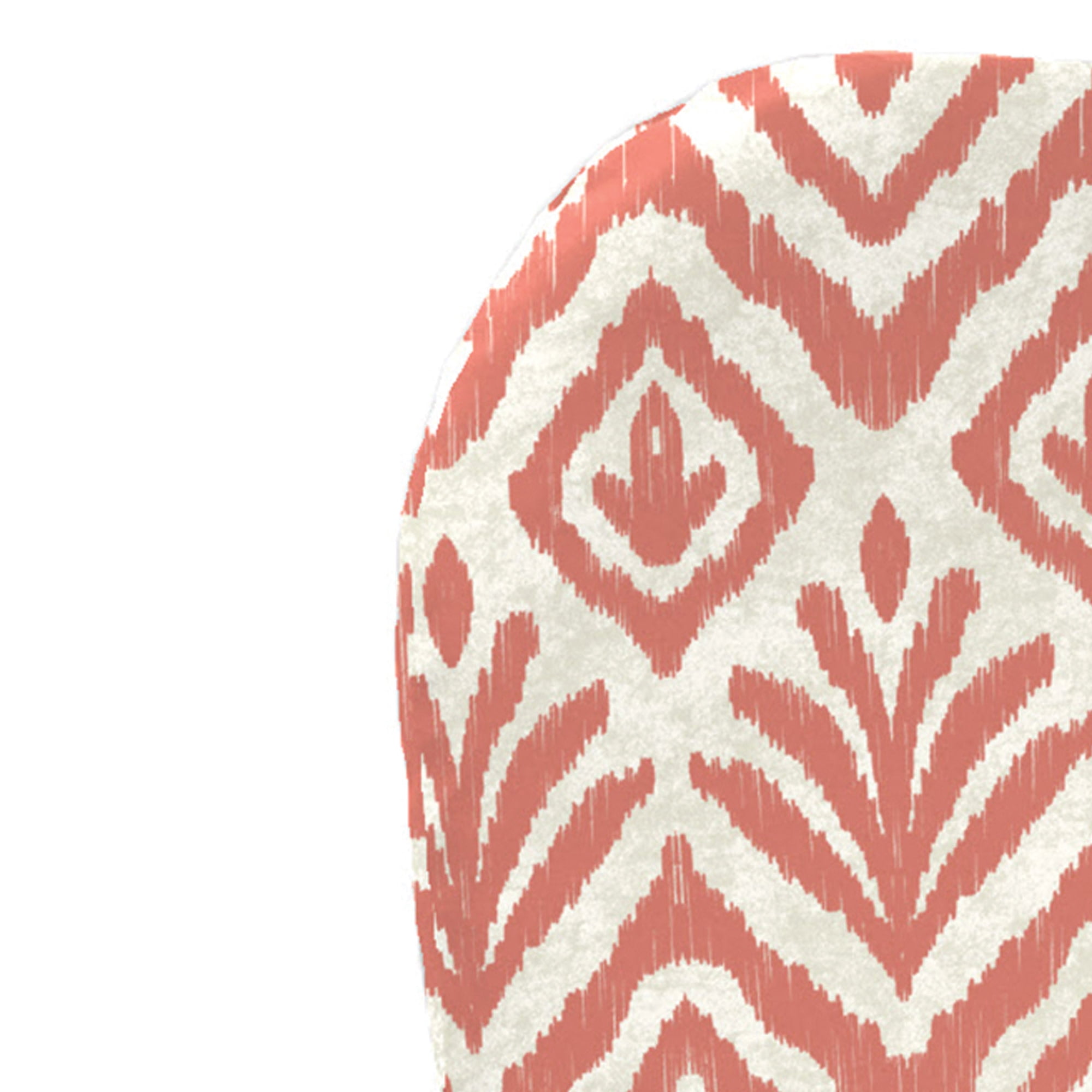 Jordan Manufacturing 50.5" x 19" Tinker Suntan Coral Ikat Rectangular Outdoor Adirondack Chair Cushion with Ties