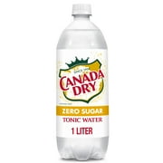 Canada Dry Caffeine Free Zero Sugar Tonic Water, 1 L, Bottle