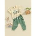 Elippeo Baby Boy Summer Outfits 3 6 12 18 Months Letter Print Short