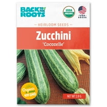 Back to the Roots Organic Summer Squash Zucchini 'Cocozelle', 1 Seed packet