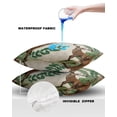 thumbnail image 4 of Pack of 2 Outdoor Pillow Covers, Tropical Plants Deer Animal Pattern Waterproof Square Throw Pillowcase Cushion Decorative Pillow Covers for Couch Patio Tent, 18x18 in, 4 of 6