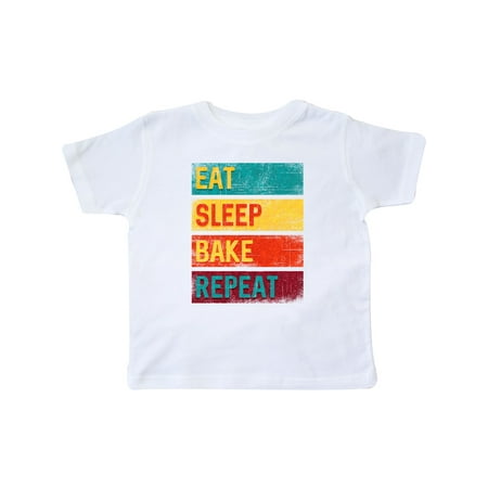 

Inktastic Baking Gift Eat Sleep Bake Repeat Gift Toddler Boy or Toddler Girl T-Shirt