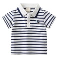 thumbnail image 1 of GWAABD T-Shirts à Manches Courtes pour Enfants Chemise Garçon avec Empiècements Chemises à Manches Courtes pour Garçons Chemise Bébé Tout-Petit Garçon Chemises pour Enfants Petits Garçons Polo à Manches Courtes T-Shirts à Col Rond Été, 1 of 9