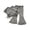 Grey, variant on Kids Toddler Girls Summer Clothing 2pcs Sets Grey Drawstring Short Sleeve T-Shirts and Flared Pants for 2-3 Years