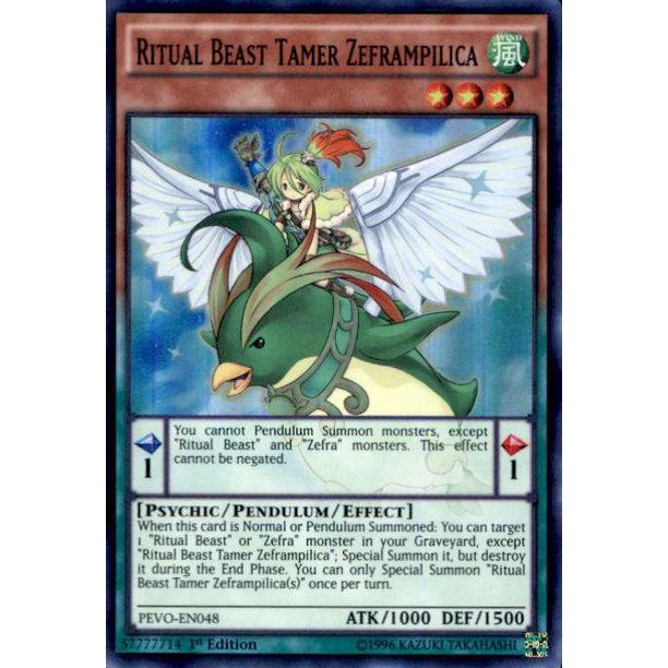 Yugioh Pendulum Evolution Ritual Beast Tamer Zeframpilica Pevo En048 Walmart Com