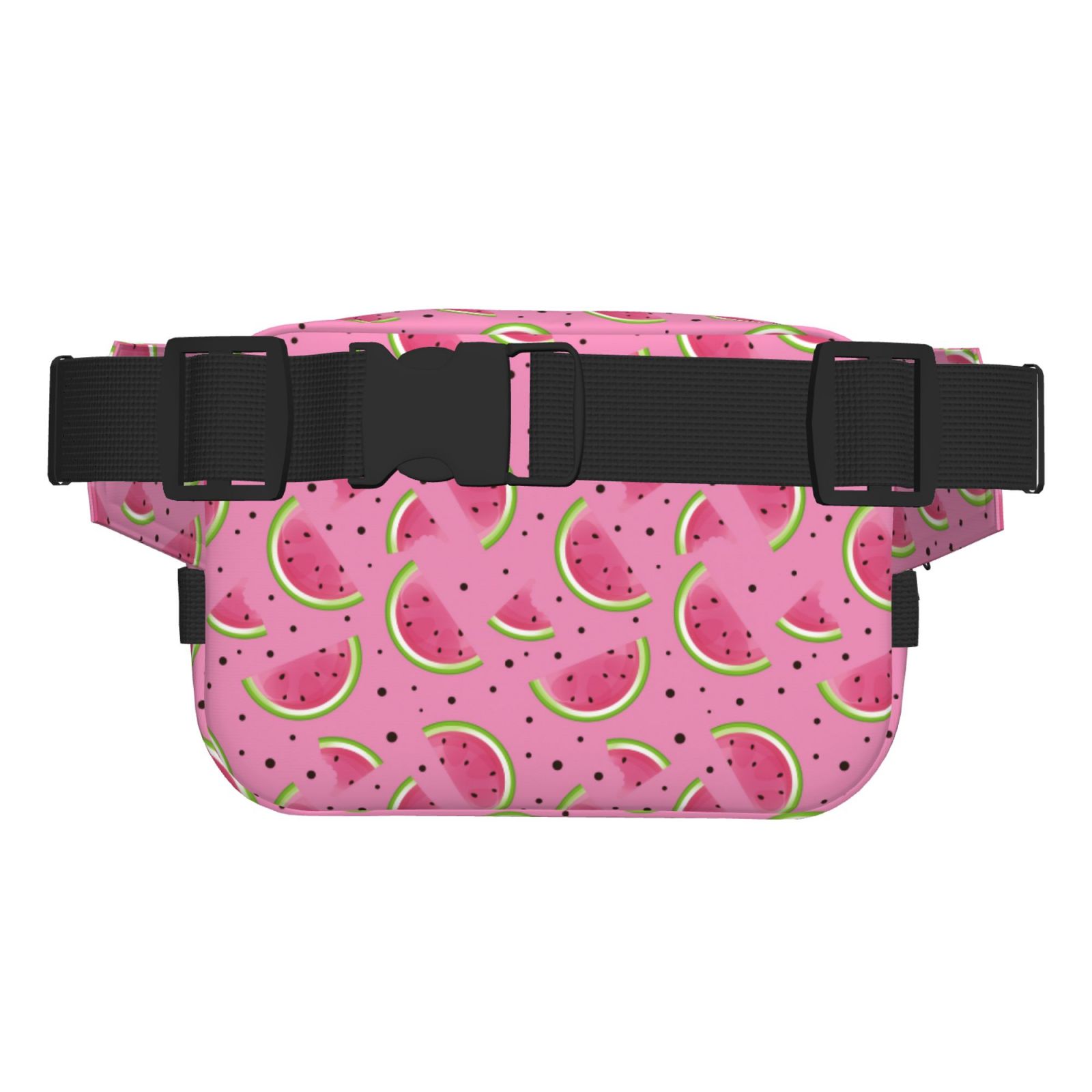 Picia Watermelon Print Square Double-Layer Waist Bag Mini Adjustable Waist Belt Bag Exercise Running Travel Hiking