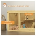 thumbnail image 6 of Wooden Hamster Cage, Large Gerbil Habitat, Multi-Level Small Animal Cage w/Tray, 6 of 8