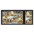 thumbnail image 4 of Psesaysky Stretch Polyester Kids Trifold Wallet with Hook and Loop Fasteners Zipper Children's Wallet for Outdoor, Wild Horse Herd Landscape Print Trifold Card Wallet, 4 of 5