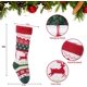 thumbnail image 2 of CHAO Paquete de 4 medias navideñas de 20 pulgadas, muñeco de nieve, alce, impresas, bolsa de regalo de dulces, chimenea de punto, árbol de Navidad, Año Nuevo, decoraciones navideñas para el hogar, 2 of 5