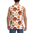 thumbnail image 4 of Fotbe Thanksgiving Turkey Leaves Men's Camiseta sin Mangas Estampada para Hombres, Playera Casual para Gimnasio, Entrenamiento, Playa-Medium, 4 of 7