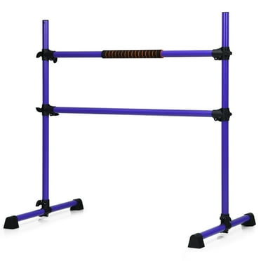 Finihen Portable Ballet Barre, 4 Feet Portable Ballet Barre with Adjustable Height, 4FT Ballet Barre Portable, Ballet Equipment, Purple