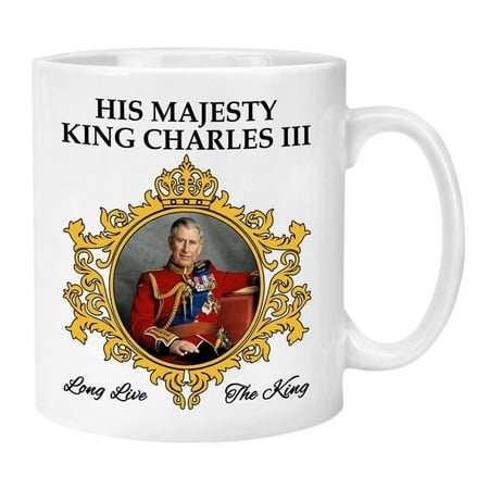

TAONMEISU King Charles III Mug | His Majesty King Charles III Coffee Cup | 350ML Ceramic Congratulate Cup for Coffee and Tea Souvenir Gift Mug for Kids & Adults 11OZ