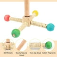 thumbnail image 4 of Tanglewen Spinning Bird Perch Stand Toy Natural Wood Interactive Exercise Wheel Parrot Perch Toys Bird Rotating Perch for Bird Parrot Parakeets Budgies Lovebirds Finch Conures (4 Stands)-G, 4 of 11