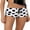 White, variant on LMLYSoH Women's Dot Print Mini Shorts Summer Fashionable Fold Over Low Waist Micro Shorts