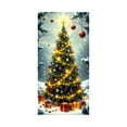 thumbnail image 2 of Christmas Front Door Cover Xmas Tree Door Cover Banner Merry Christmas Door Hanging Backdrop Decorations for Home Indoor Outdoor Winter Holiday Party Decor, 70.9 x 35.4 Inch, 2 of 6