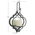 thumbnail image 3 of CosmoLiving by Cosmopolitan Black Metal Geometric Wall Hanging Pillar Wall Sconce, 3 of 8