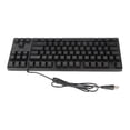 thumbnail image 1 of USB Wired Keyboard, Foldable Foot Support Plug and Play 87 Keys Mechanical Keyboard  for Computer, 1 of 7